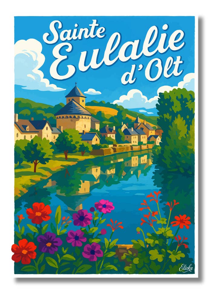 Sainte-Eulalie-d’Olt poster for wholesale by ELIOKA
