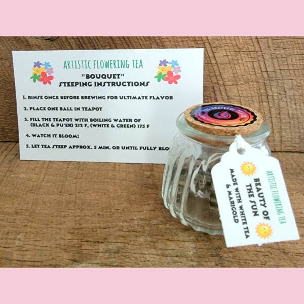 The Grateful Tea Co - Wholesale Loose Tea - Blooming Flower Tea Balls - Flower Burst Green Tea (3 Balls)4