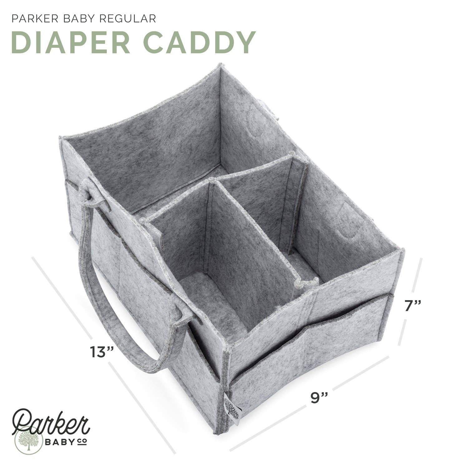 Parker Baby Co. – wholesale Nappy caddy – Baby – Diaper Caddy in Gray11