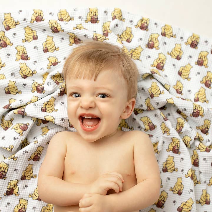 Sugar Lily's- Winnie the Pooh Sweet Dreams- Stroller Blanket for wholesale by Sugar Lily's