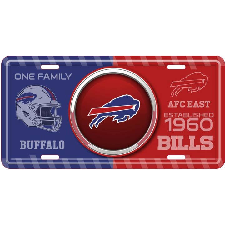 Buffalo Bills Bullseye License Plate for wholesale by Signs 4 Fun