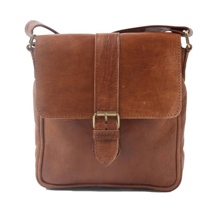 Artisan Stories - Wholesale Crossbody bag – Women's - Light Brown Jacque Leather Crossbody bag