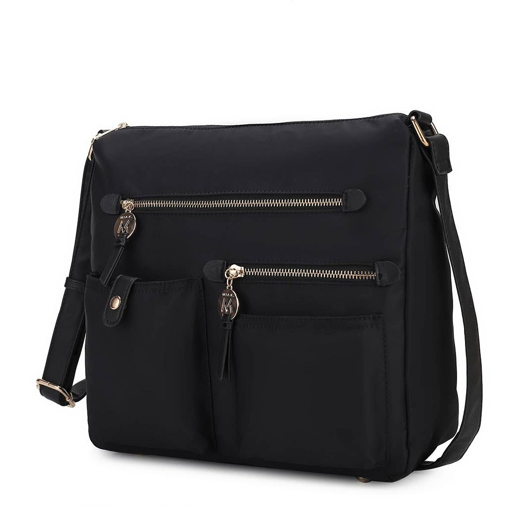 MKF Collection - Wholesale Shoulder Bag - Women's - Serena Color-Block Nylon Women Shoulder Handbag by Mia K0