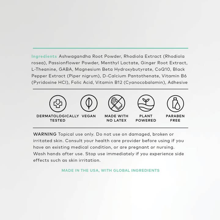 The Good Patch - Wholesale Oral Supplement/Vitamin - Relax Wearable Wellness Patch Single