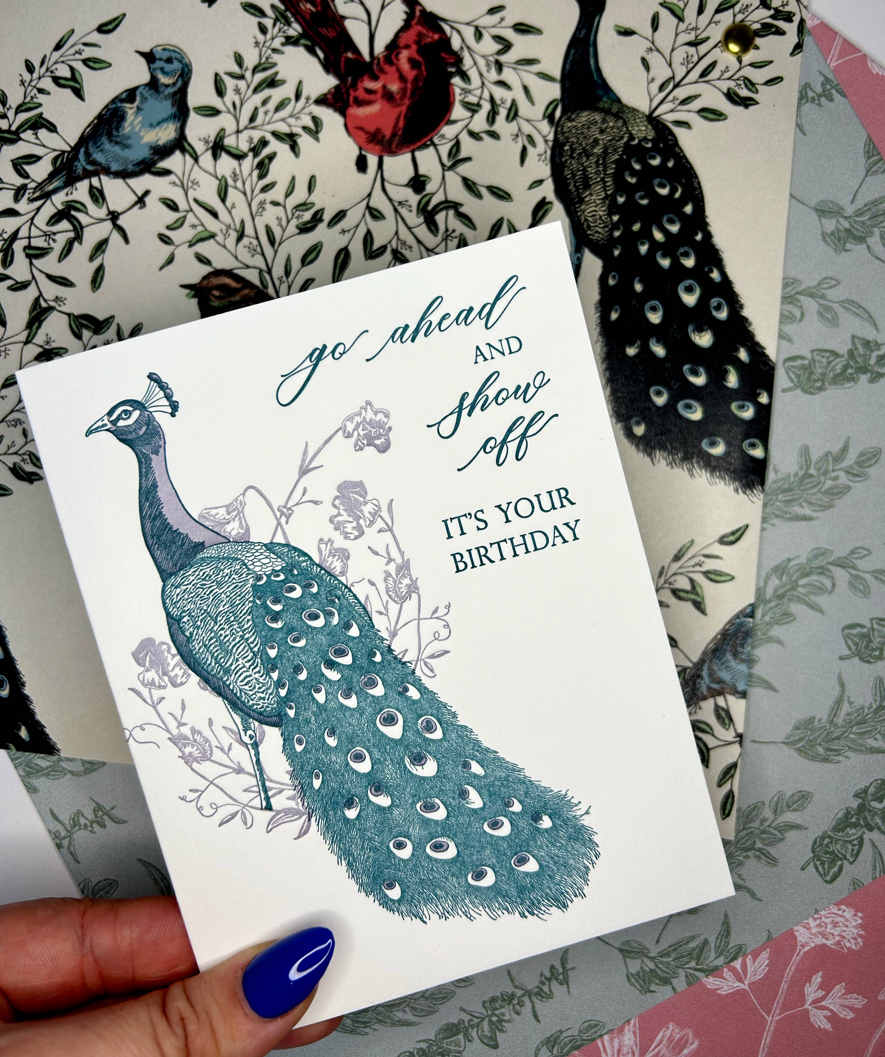 Rust Belt Love Paperie - Wholesale Birthday Card - Go Ahead, Show Off It's Your Birthday Letterpress Card2