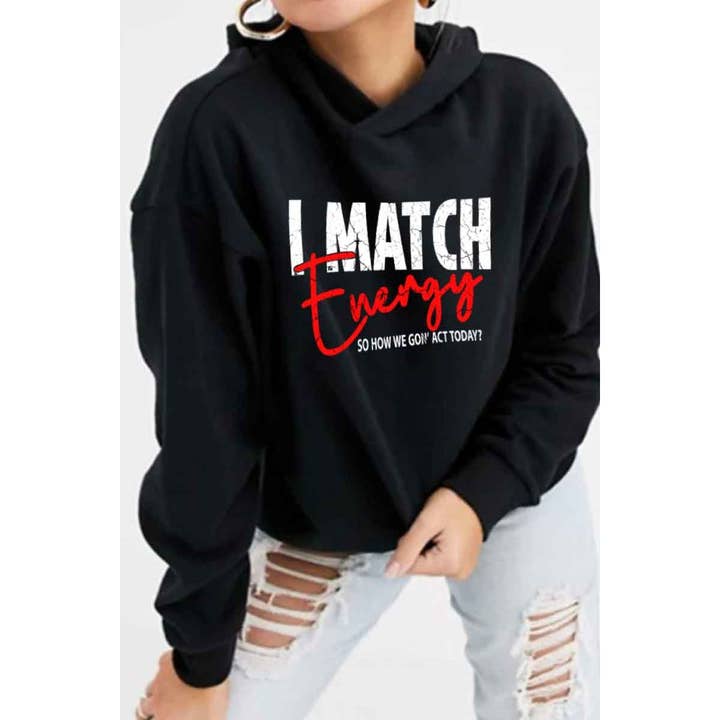 I MATCH ENERGY GRAPHIC WOMEN HOODIE for wholesale by Polar bee