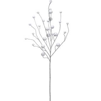 Napco - Wholesale Christmas Decoration - Spray White Glitter Balls Item # 41896