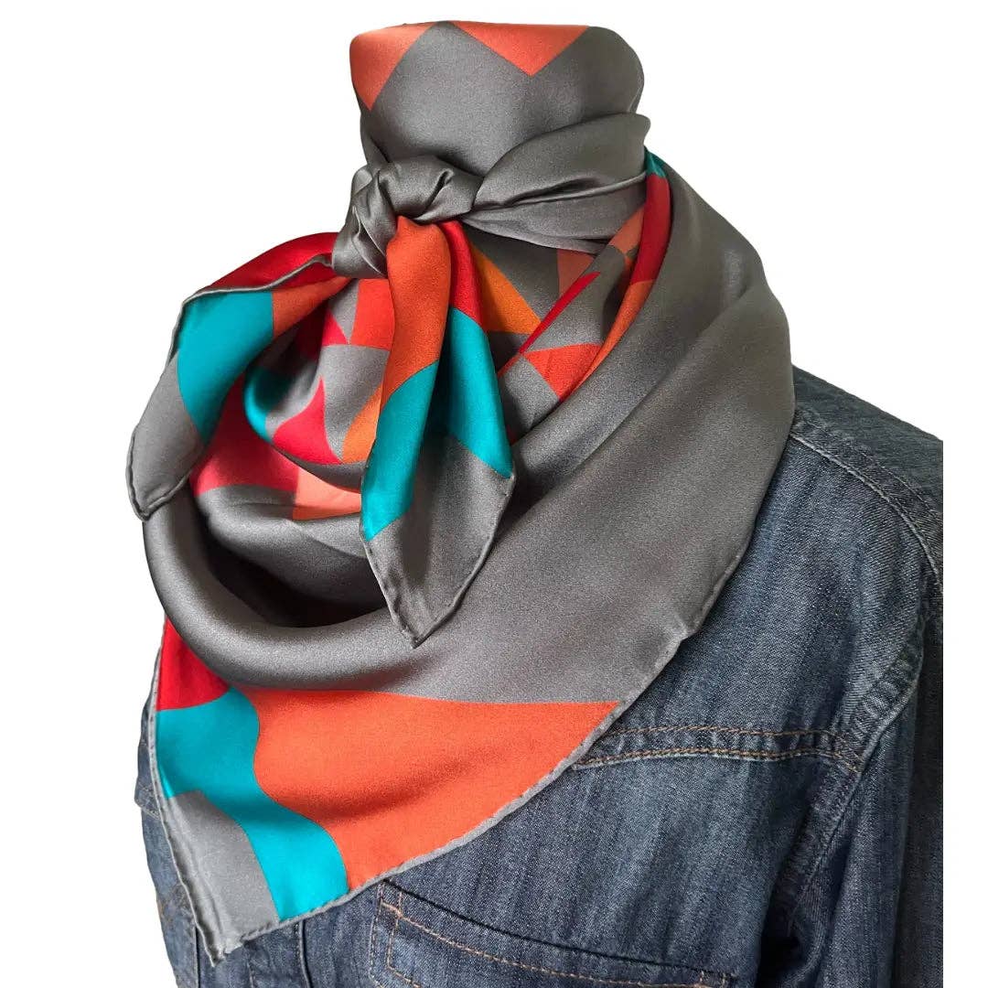 Cowtown Wild Rags - Wholesale Scarf - Unisex - Aztec Wild Rags (Dusk in the Saddle) Silk Scarf2
