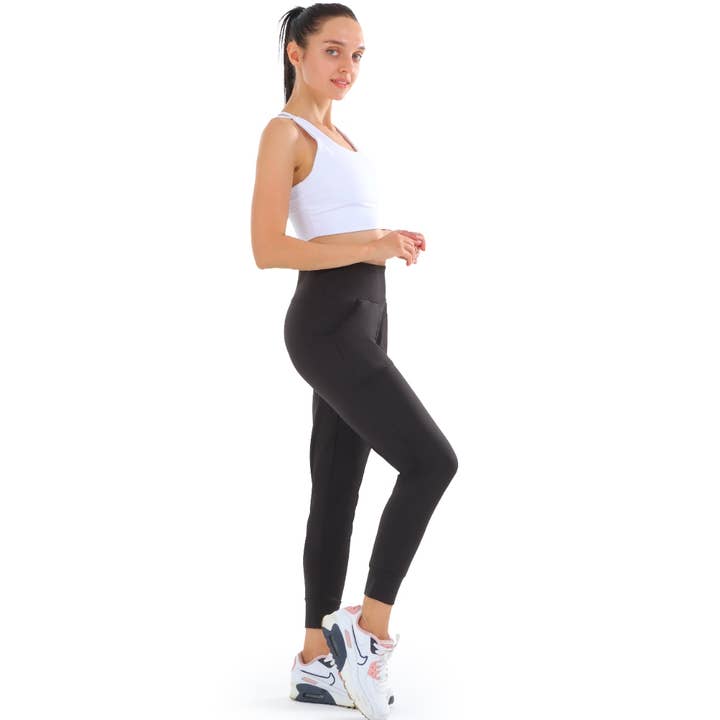 Black Women YOGA pants -AY202-Black for wholesale on Faire2