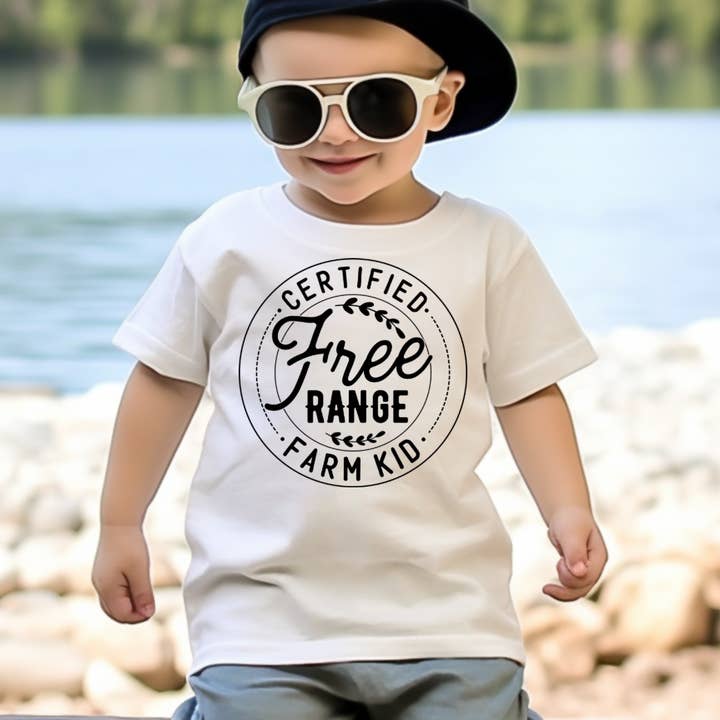 Free Range Farm Kid - Farm Shirt - Kids for wholesale by The Countryside Cottage