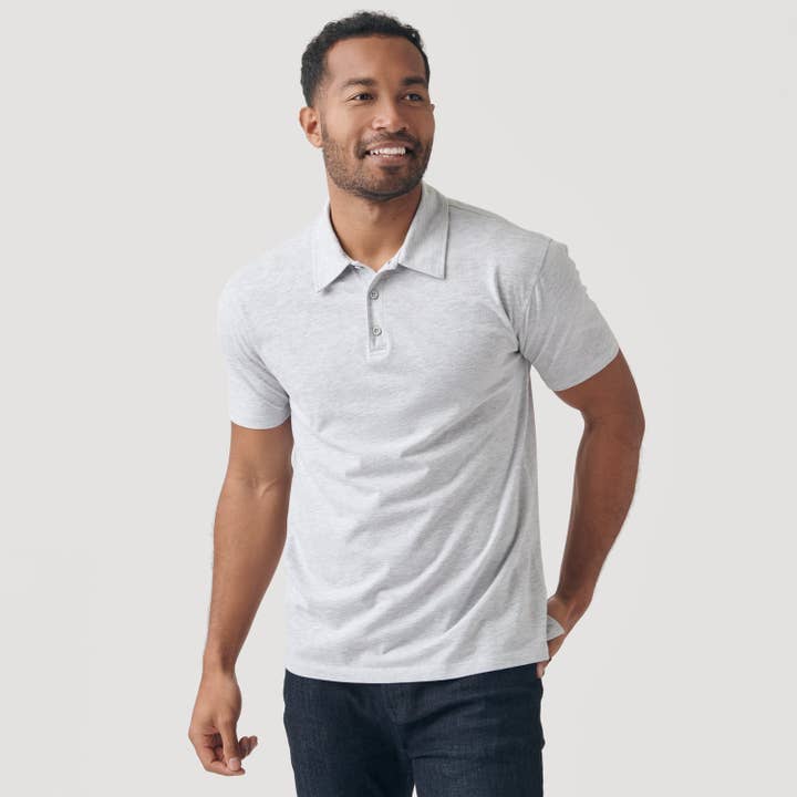 True Classic - Wholesale Polo - Men's - Light Heather Gray Polo #2