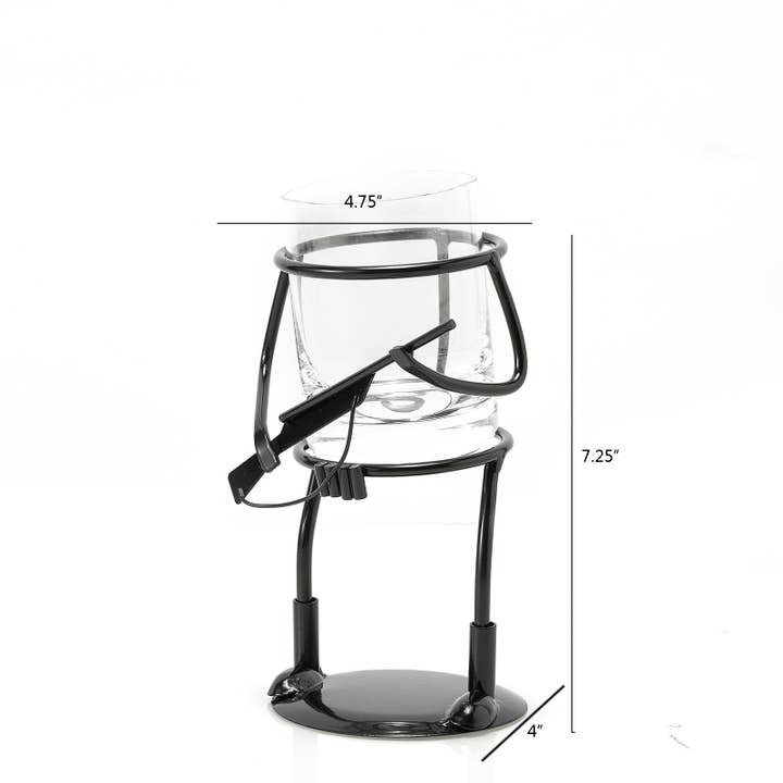 The Wine Savant / Khen Glassware - Wholesale Cocktail/Liquor Glass - Hunter Whiskey Glass - Bullet Glass & Metal Cup Holder- Guns
