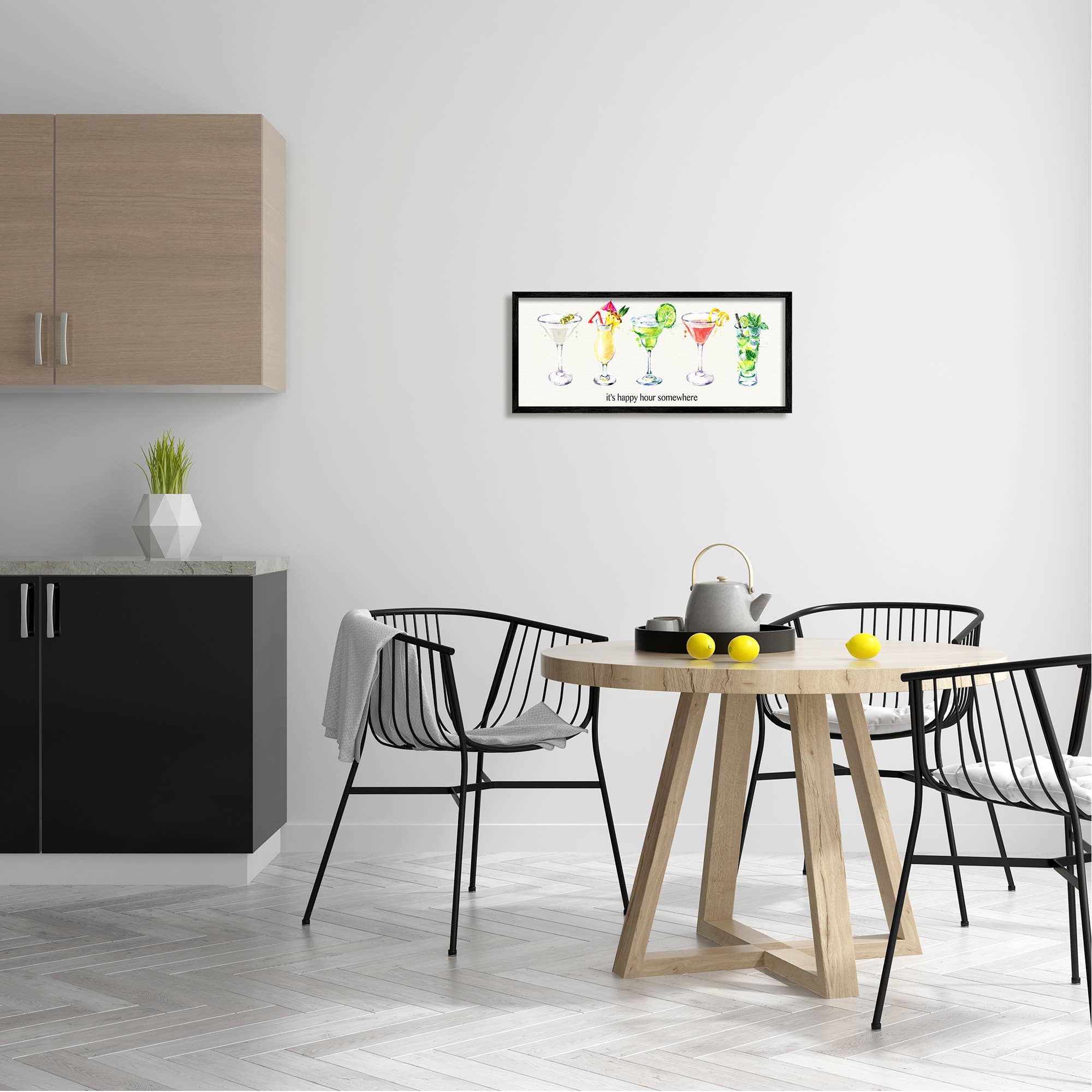 Stupell Industries - Wholesale Wall Sign - Happy Hour Somewhere Cocktails Framed Giclee2