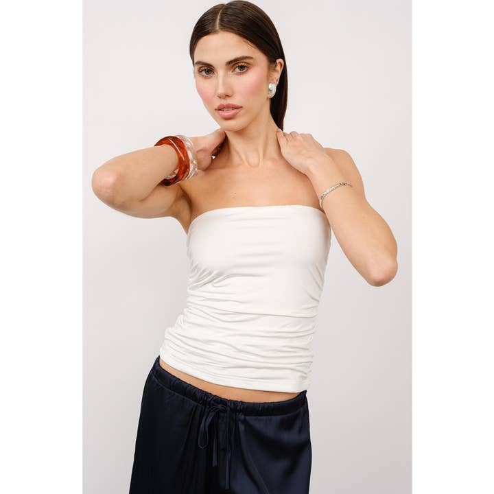 Juliet Ruched Tube Top for wholesale by Loucia