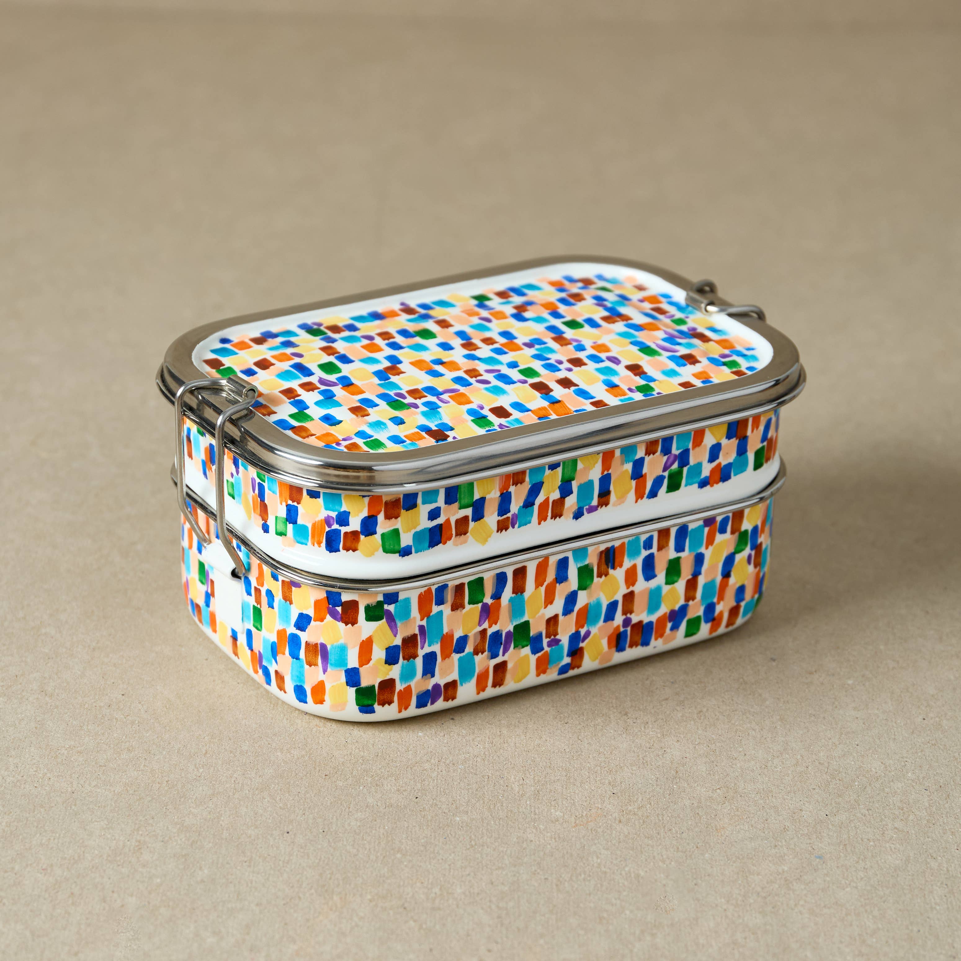 Dalit Goods Co - Wholesale Lunch Bag/Box - Limited Edition Multi-Coloured | Hand-Painted Tiffin Box