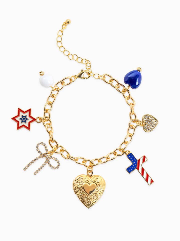 Bracciale con ciondoli in ceramica Americana Sweet Liberty per la vendita all'ingrosso da parte di Sessori