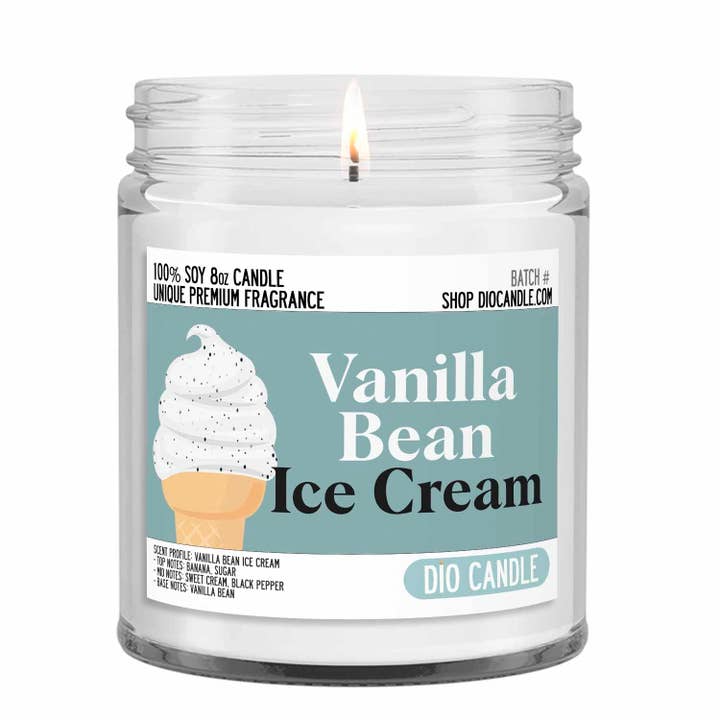 Bougie de crème glacée à la vanille pour la vente par Dio Candle Company