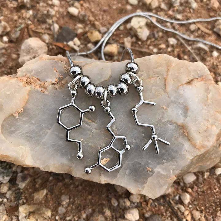 Boutique Academia - Wholesale Pendant/Charm Necklace - Serotonin, Dopamine, & Acetylcholine Necklace2