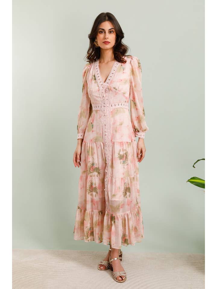 CHOKLATE PARIS - Wholesale Gown - Women's - Long lace dress Avril (S-M-L-XL) - 80957-3