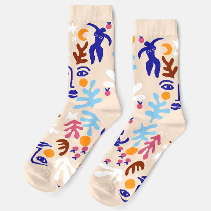 Small Socks - Matisse Art Socks for wholesale by Yellow Owl Workshop