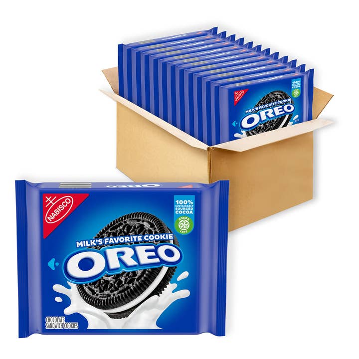 Shop The King - Wholesale Cookie - OREO Chocolate Sandwich Cookies, Original Flavor, 13.29 oz Packs - Crunchy & Creamy - (Pack of 12)