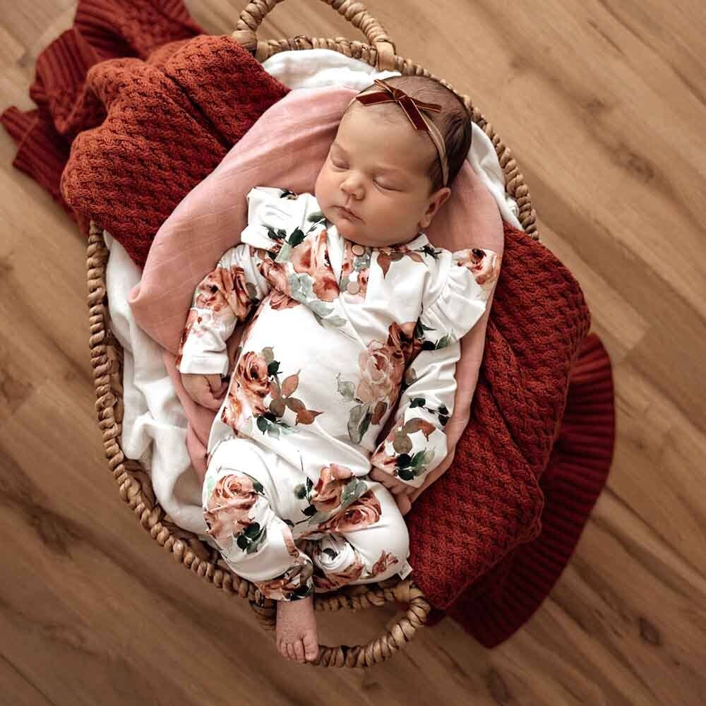 Snuggle Hunny - Wholesale Jumpsuit - Baby - Rosebud Organic Growsuit4