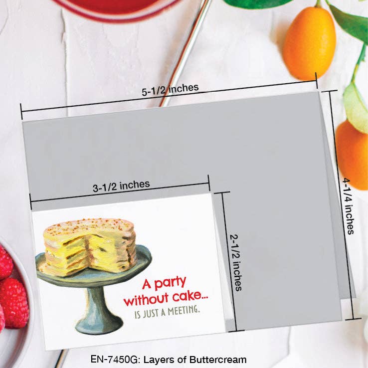 Printed Canvas – Engroshandel Fødselsdagskort – Lag af smørcreme, lykønskningskort (#7450G)1