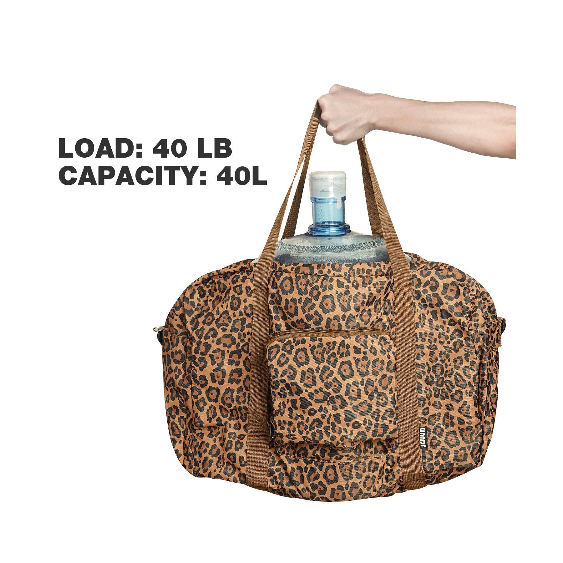 wandf - Wholesale Weekender Bag - Women's - WANDF Leopard  Foldable Travel Duffel Carry on Weekender 40L3