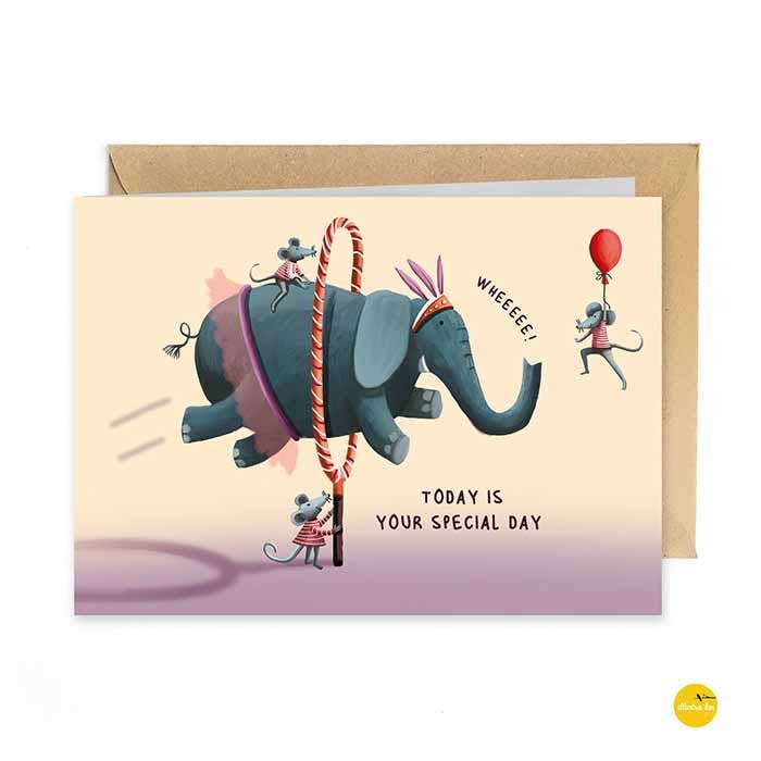 wenskaart Today is your special day voor wholesale door illustralies