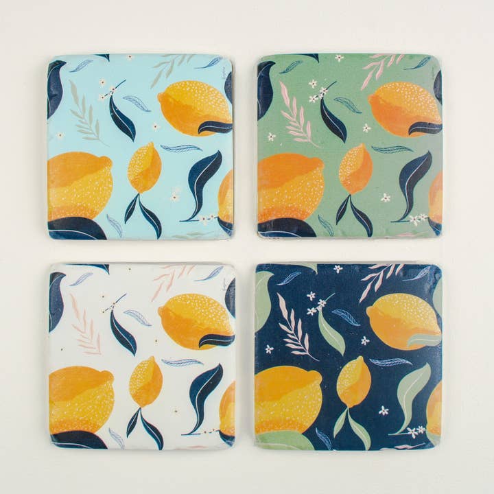 Lemons Coasters Set of 4 for wholesale by Originals International Ltd