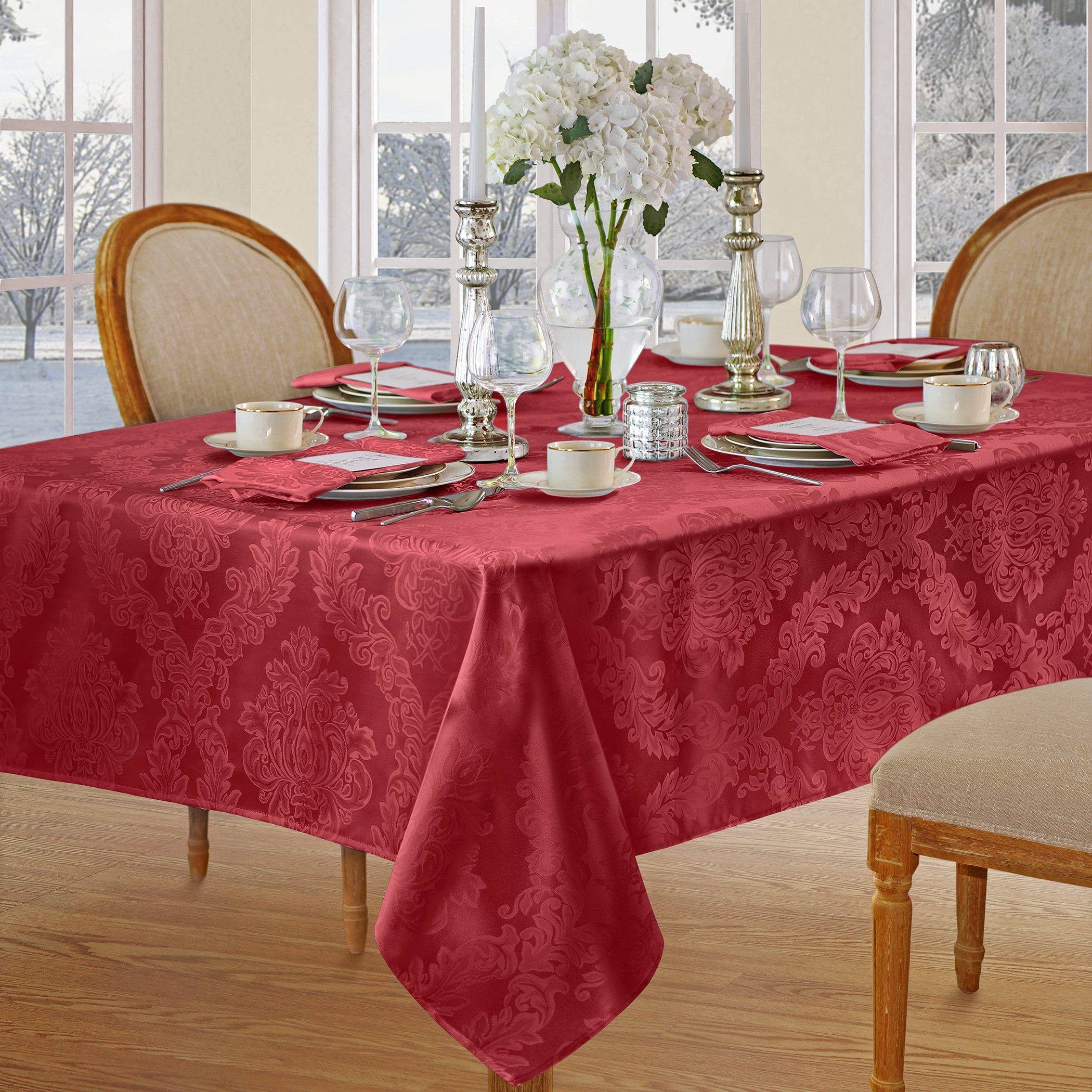 Threadmade Home - Wholesale Tablecloth - Barcelona Jacquard Damask Tablecloth17
