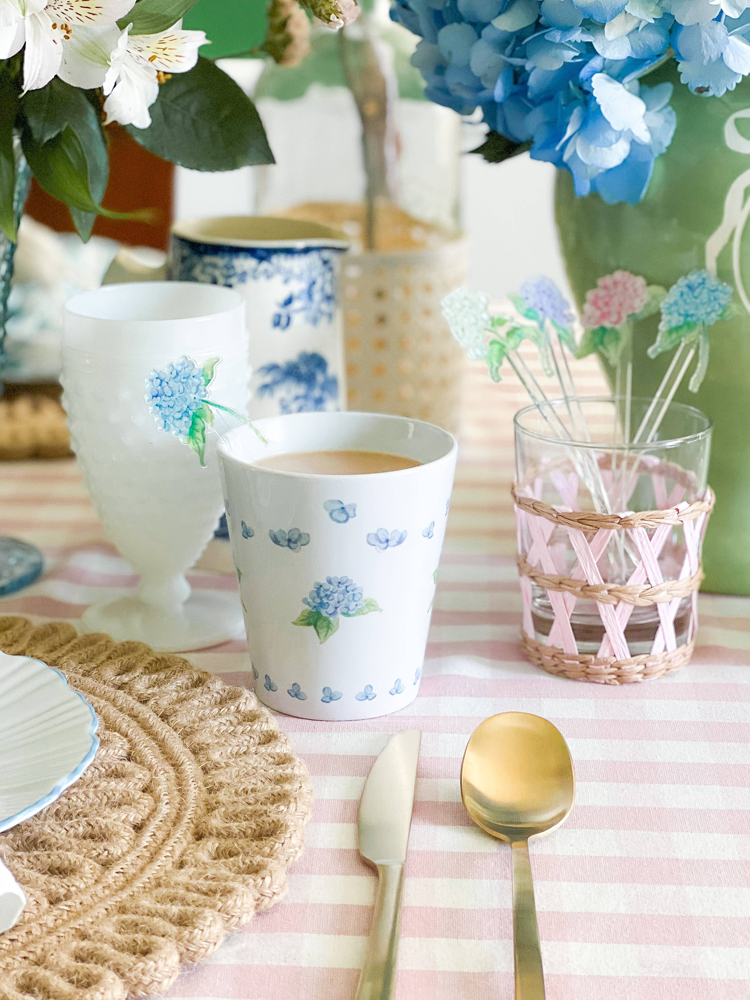 Simply Jessica Marie - Wholesale Drink Stirrer - Hydrangea Watercolor Acrylic Stir Sticks3