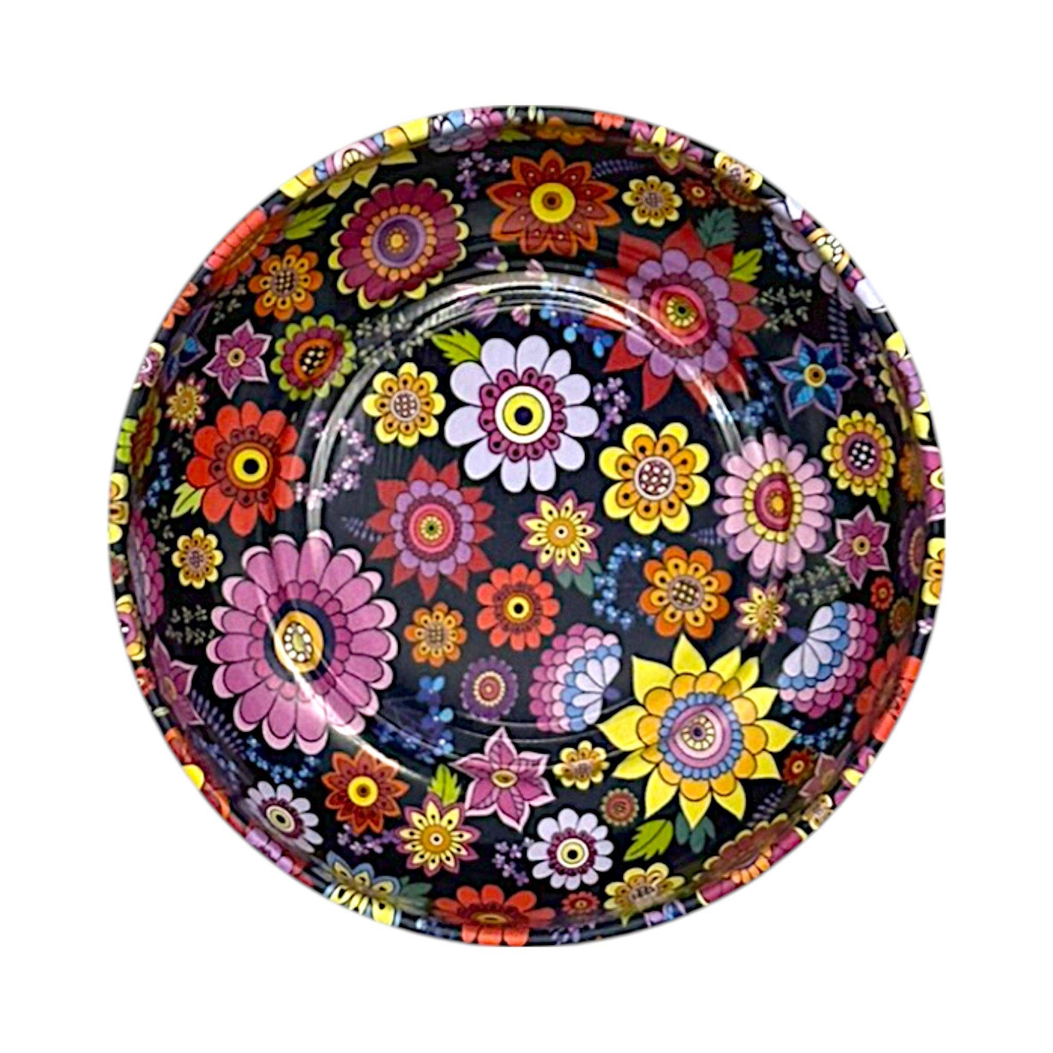 cotonIQ - Wholesale Decorative Plate/Dish/Bowl - Metal Bowl - Flower 2 - Medium - 9cm1