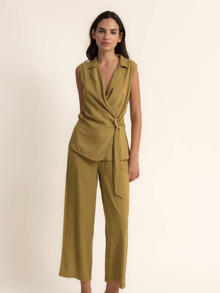 STRAIGHT VISCOSE PANTS B2B for wholesale by CMS Love