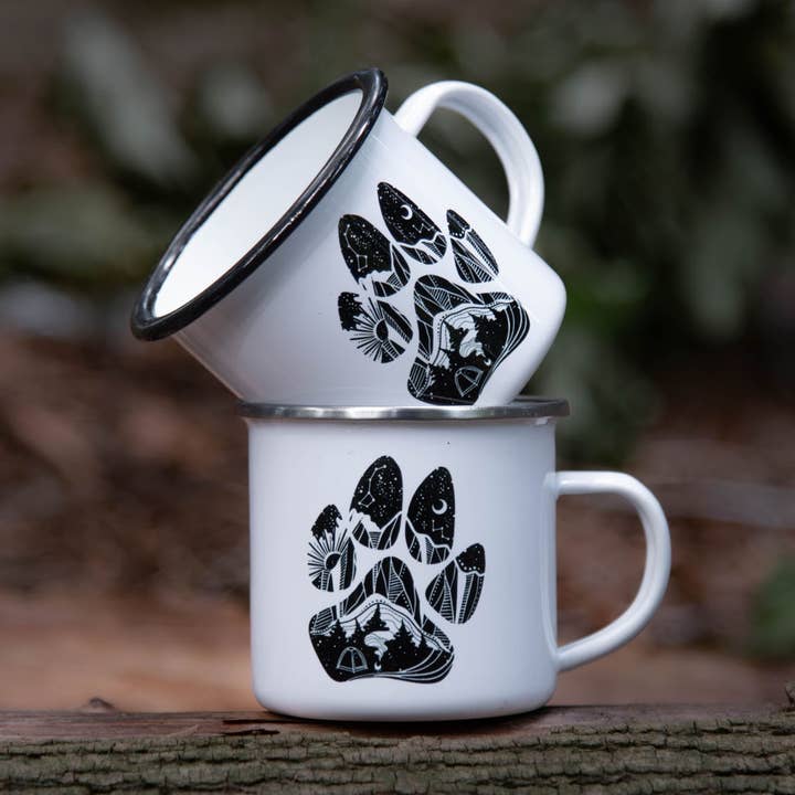 Mountain Mornings - Wholesale Coffee Mug - Dog Paw, Camping Mug0