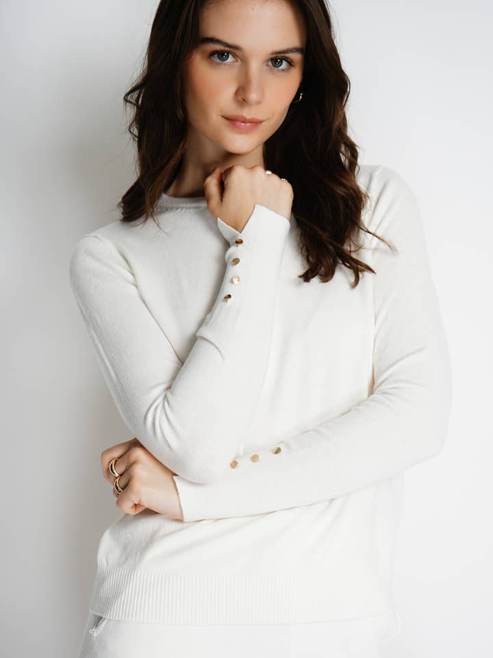 NOELINE - Wholesale Knit Sweater - Women's - Round neck fine knit sweater 2520413