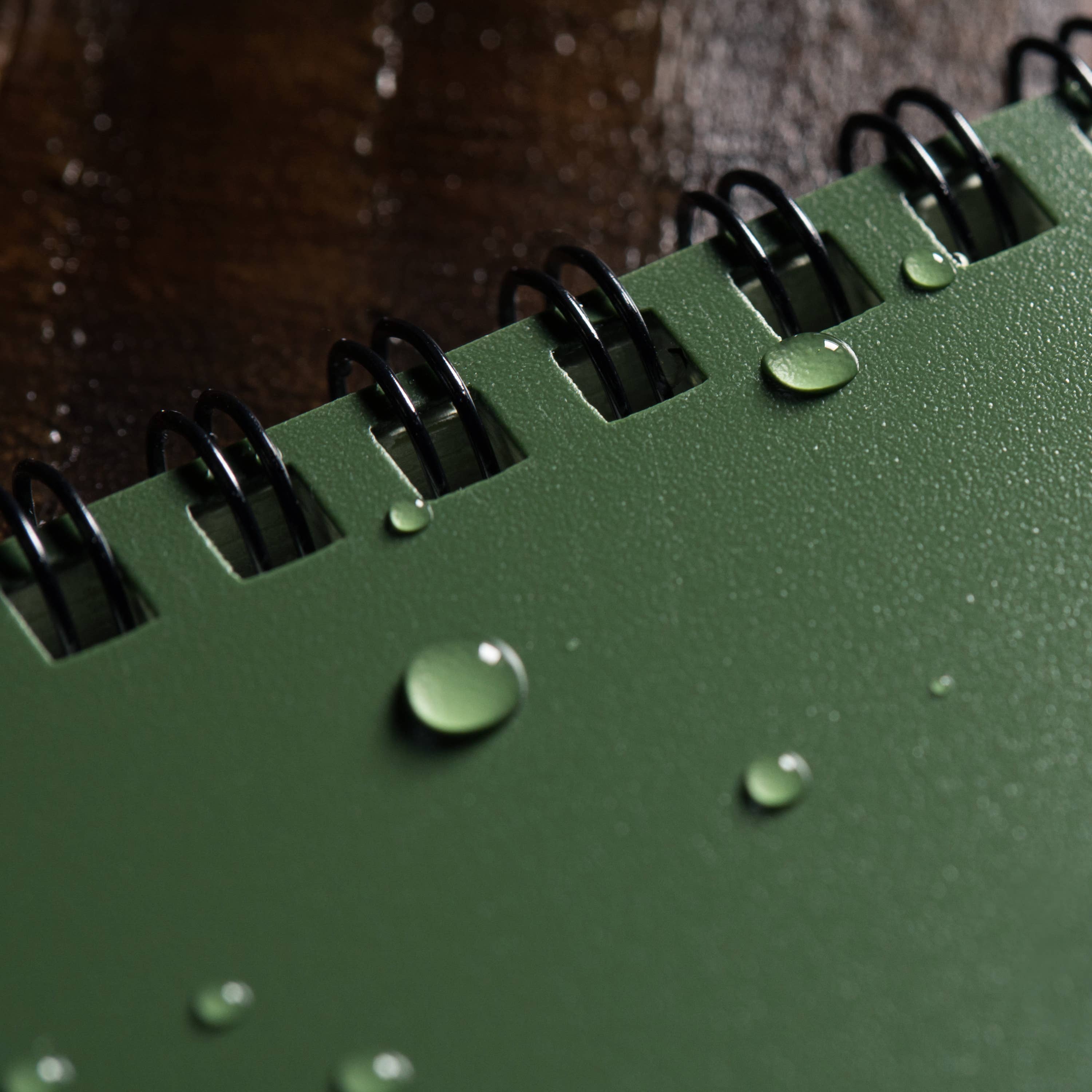 Rite in the Rain - Venta al por mayor Cuadernos - Cuaderno con espiral lateral Rite in the Rain de 4.625 x 7 pulgadas, verde3