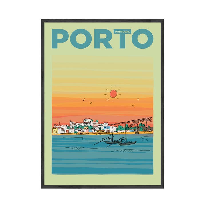 Summer Escapes Travel Print | Porto, Portugal Wall Art for wholesale by Places & Spaces Art Co.