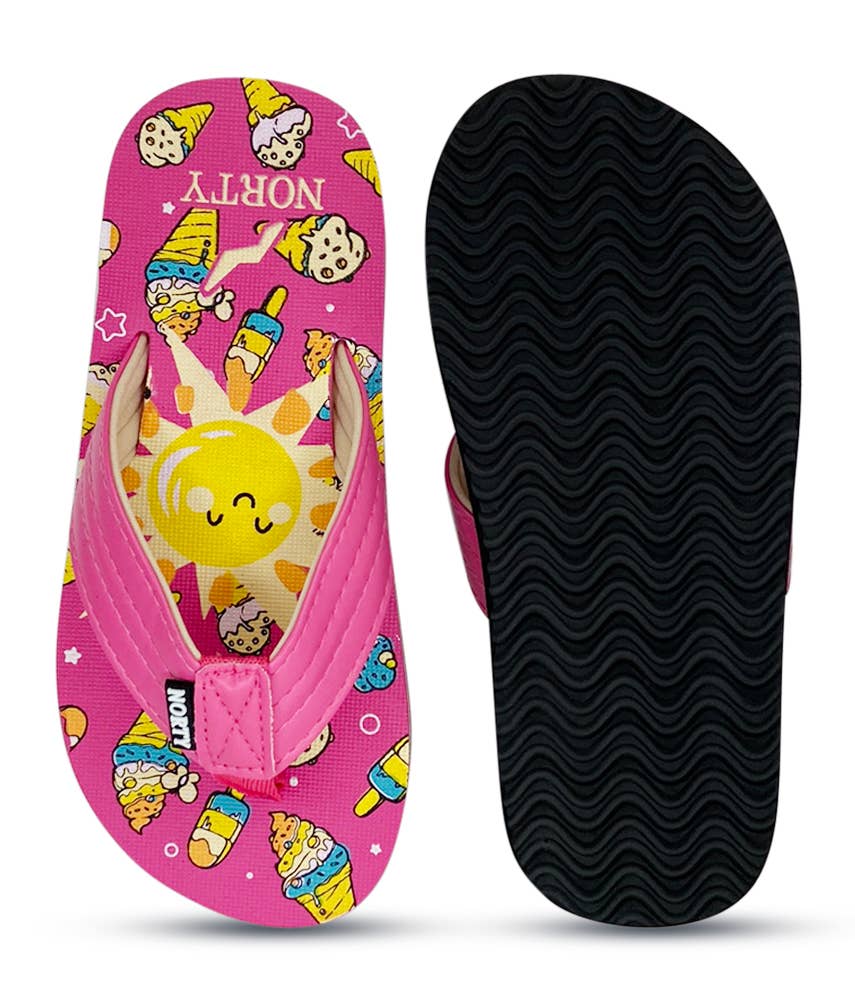 The Norty Brand - Wholesale Sandals - Kids - Norty GIRL'S 11-4 SANDAL ICE CREAM FUCHSIA Prepack0