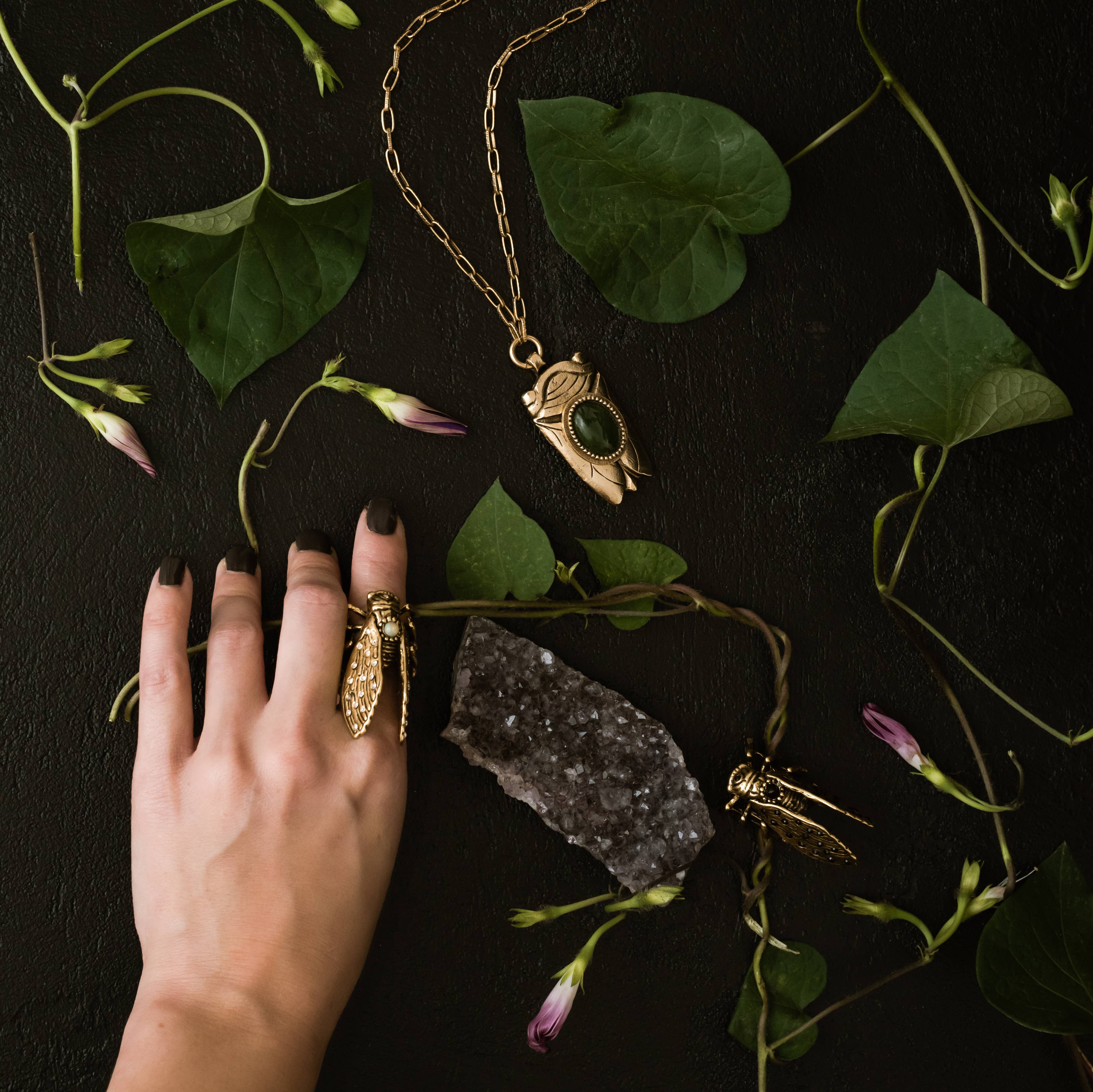 Trollbinde - Vendita all'ingrosso Anelli cocktail/statement - Anello Cicada «Living»1