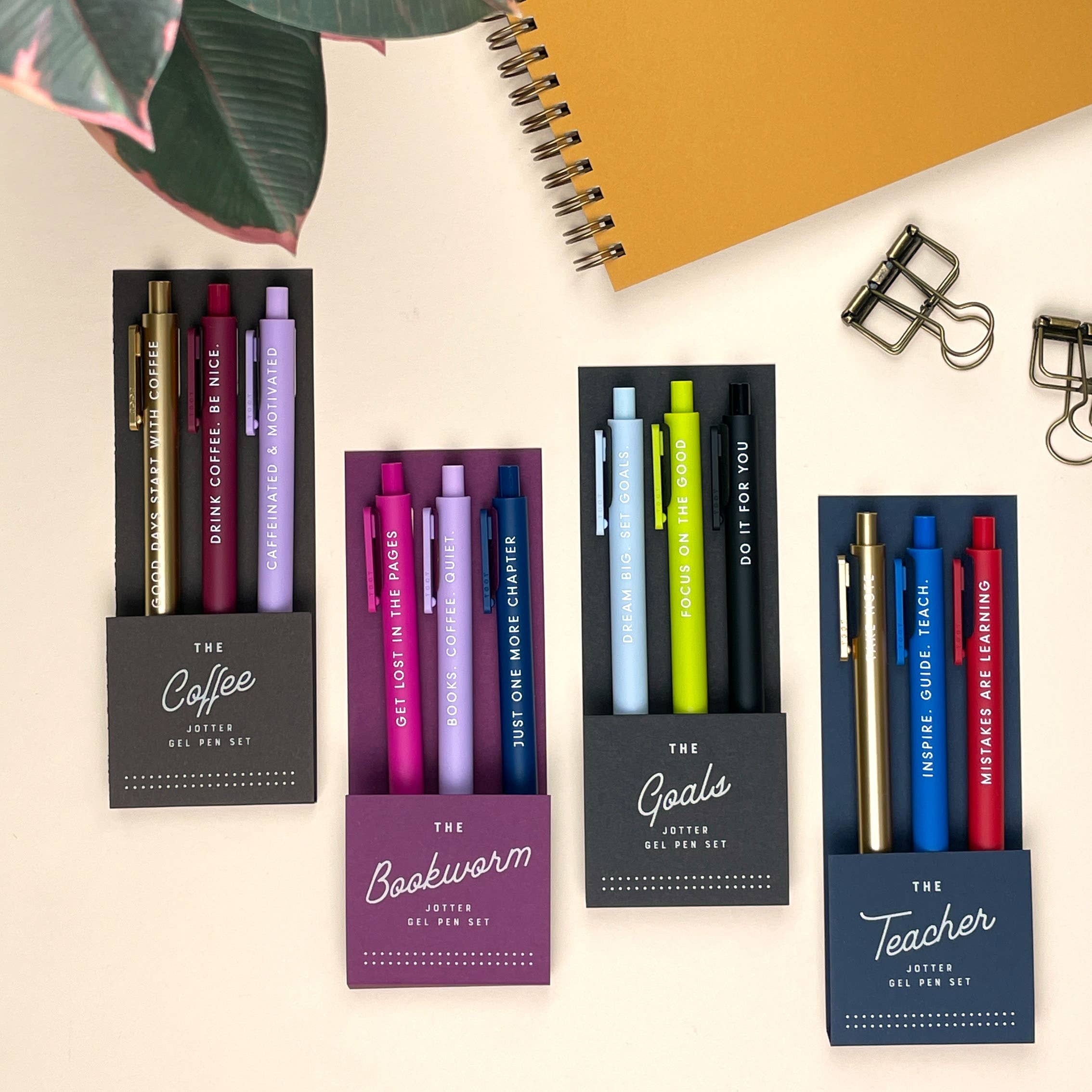 Ruff House Print Shop - Venta al por mayor Bolígrafo - Bolígrafo de gel The Bookworm Jotter: juego de 33