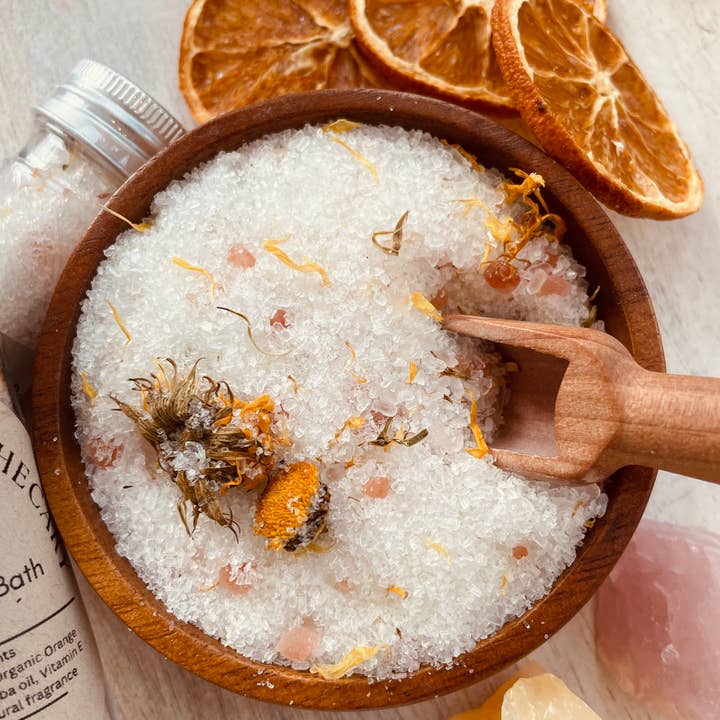 Sage & Stone Apothecary - Wholesale Bath Salts - Orange Mimosa Herbal Bath Salt Tubes