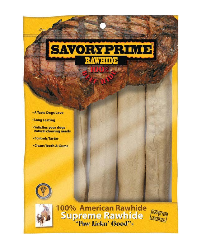 Everyday Supply Co - Wholesale Pet Bone/Rawhide - Dog - Savory Prime 10" Beef Rawhide Bone 4-Pack for Large Dogs0