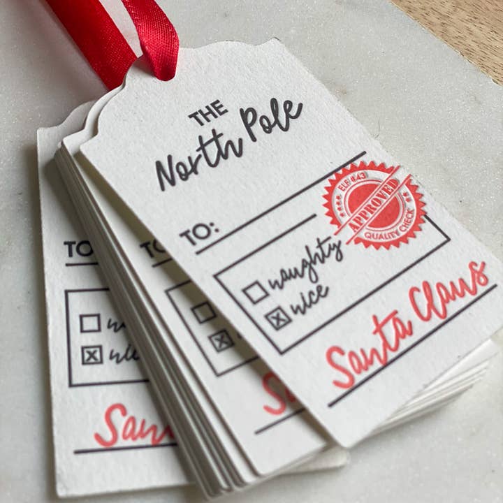 Stack Paper Press - Wholesale Gift Tag - Gift Tags from Santa2