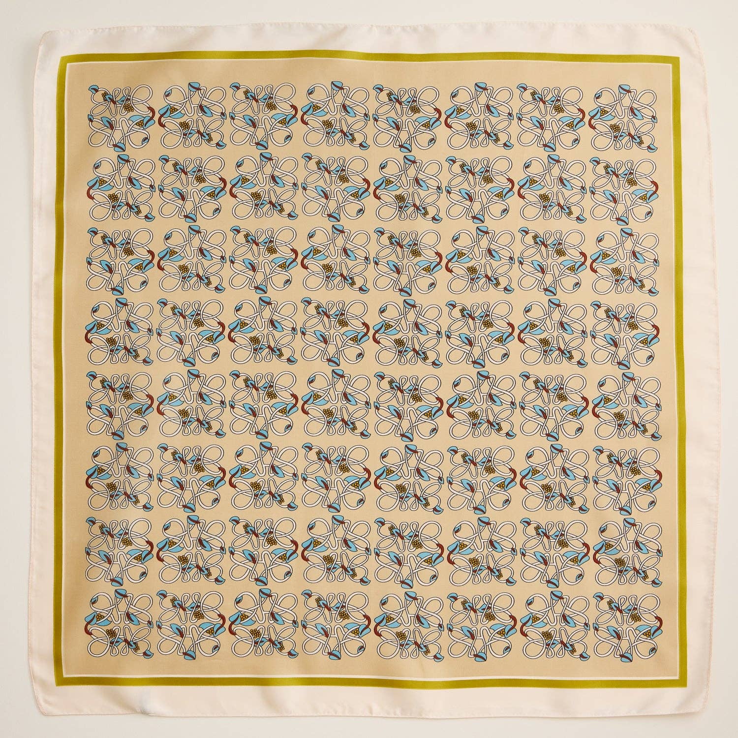 Frem - Wholesale Scarf - Women's - Geometric Pattern Square Scarf – Stylish Silk-Feel Scarf0