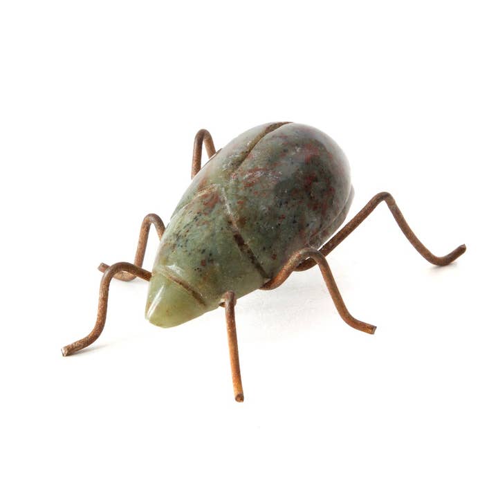 Swahili | AFRICAN MODERN - Wholesale Sculpture - Assorted Zimbabwean Stone and Wire Beetle Sculptures1