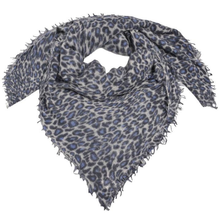 Cashmere Scarf Leo-cs in Blue Jeans for wholesale by cute stuff GmbH