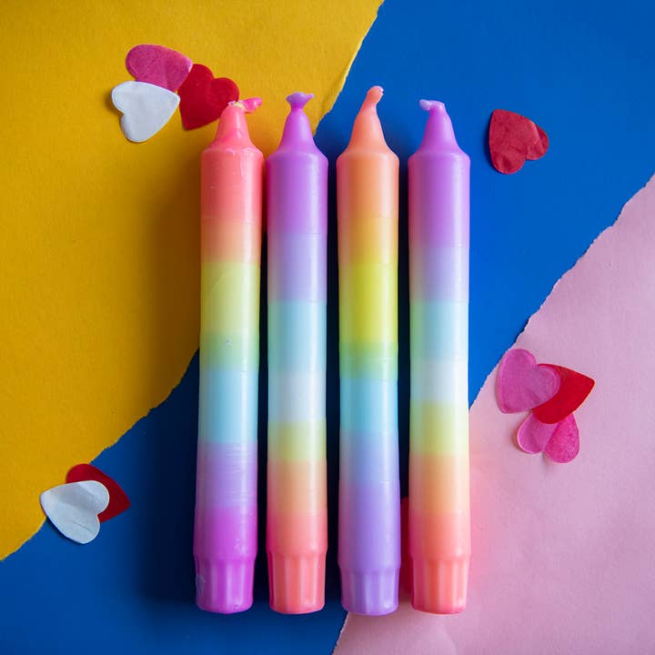 Dippy - Wholesale Tapered Candle/Candlestick - Rainbow Collection