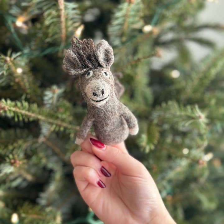 Ganapati - Wholesale Finger Puppet - Kids & Baby - Felt Finger Puppet - Donkey