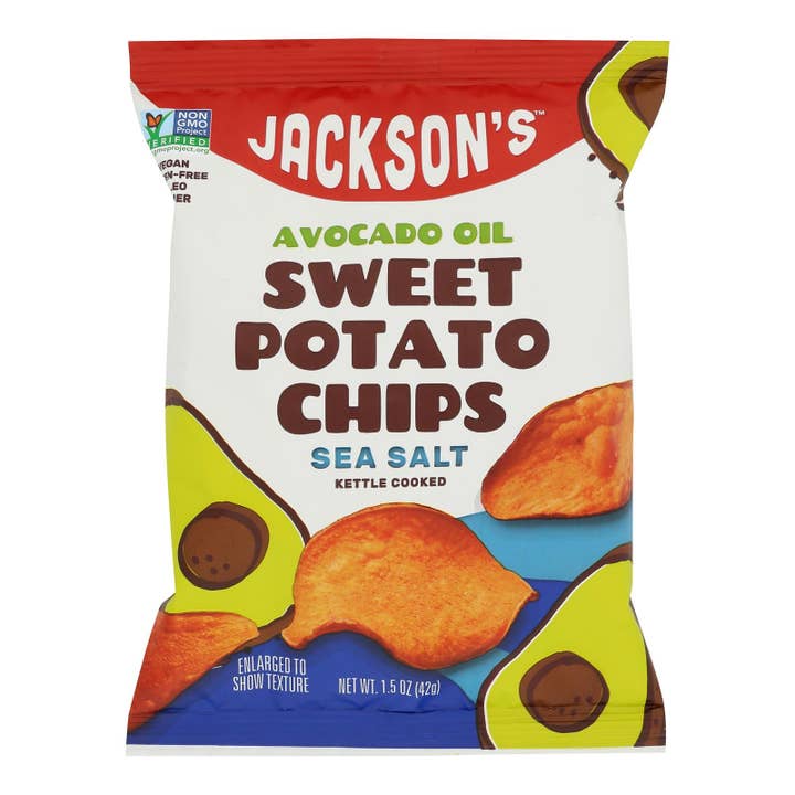 Everyday Supply Co - Wholesale Chips - Jacksons Sea Salt Sweet Potato Chips, 12 Pack - 1.5 oz